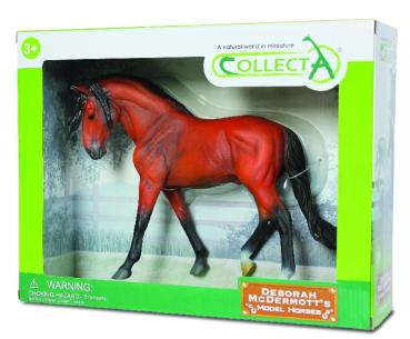 ANDALUSISCHER  HENGST BRAUN 1:12 DELUXE, WINDOW BOX