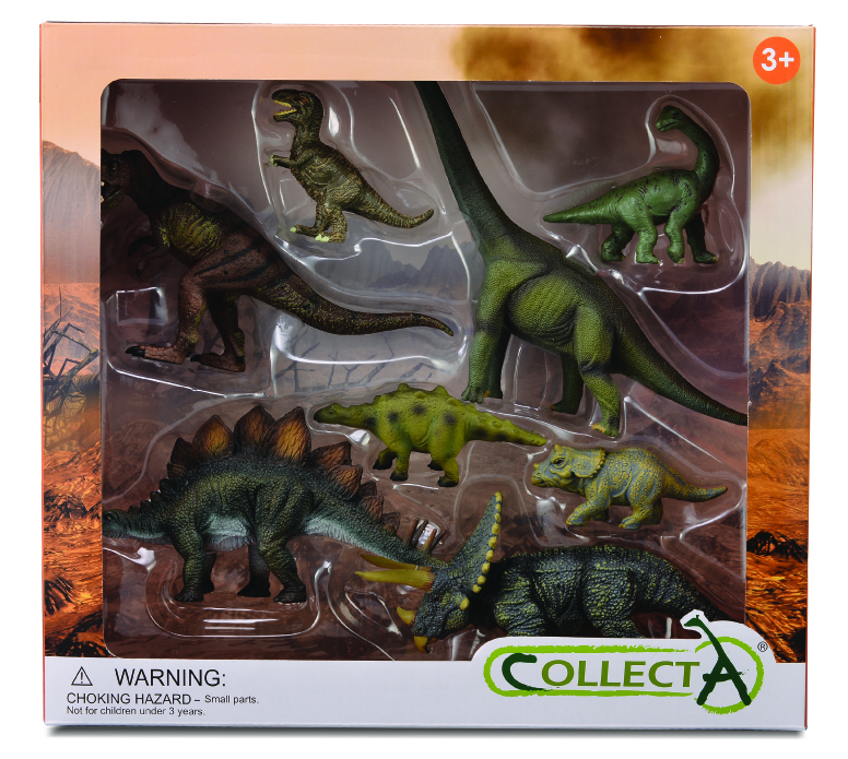 * 8 ST DINOSAURIER SET WINDOW BOX