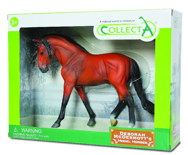 ANDALUSISCHER  HENGST BRAUN 1:12 DELUXE, WINDOW BOX