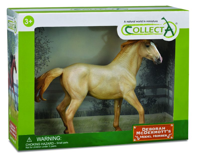MUSTANG HENGST HELL PALOMINO 1:12 DELUXE, WINDOW BOX