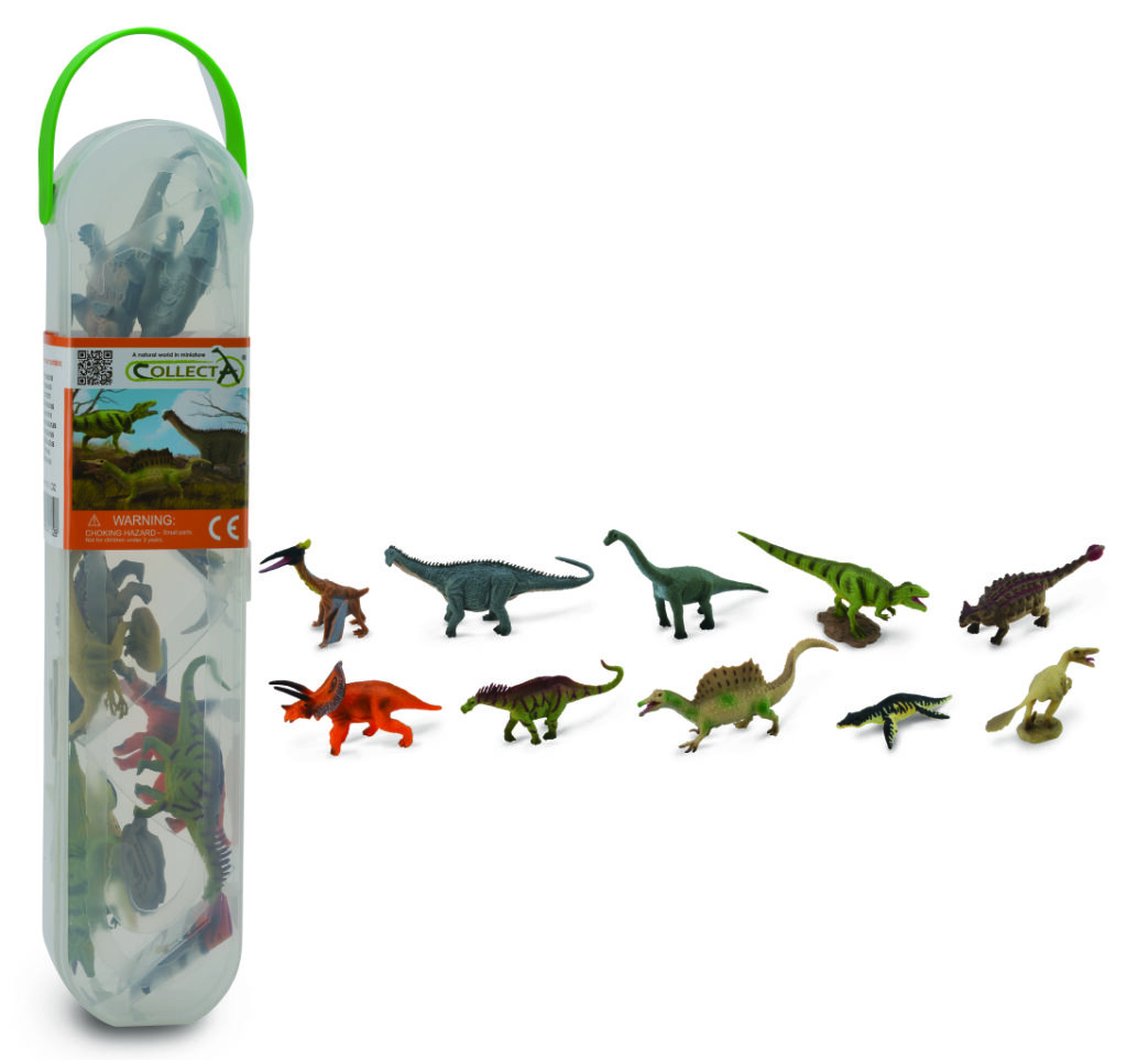 COLLECTA BOX MIT MINI DINOSAURIERN - II